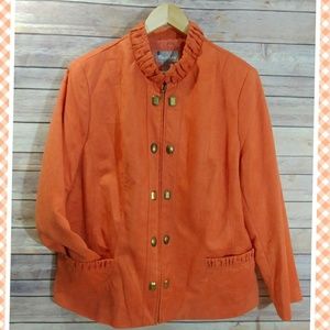 🆕➕ NWT Faux Suede Orange Jacket